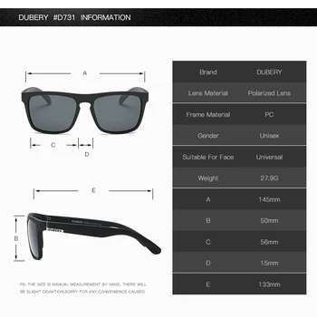 DUBERY Polarizat ochelari de Soare Pentru Barbati Femei Clasic ochelari de Soare Barbati de Conducere Sport de Moda de sex Masculin Ochelari de Designer Oculos UV400
