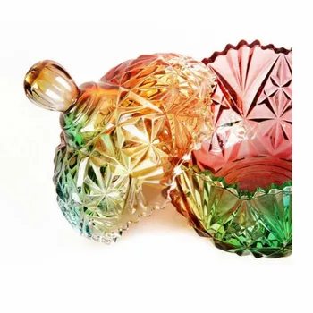 1 BUC Stil Nordic Cristal Rezervor de Stocare Creative Sticlă Clară Bomboane Ceai Borcane de Depozitare Practice Gustare Fresh Cutii Decoratiuni Bucatarie
