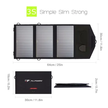 PUTERILE Panou Solar Încărcător Pliabil Portabil Solare Încărcător de Încărcare pentru Telefonul Tablete 12V Vehicul cu Acumulator 18V Laptop-uri Vorbitor.