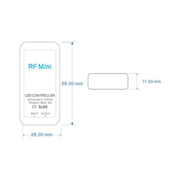RF RVAA LED-uri RGB Dimmer Controller DC5-24V Mini Wireless Touch Control de la Distanță Pentru SMD Banda de Reglaj Lumina de Fundal Lampa Bar