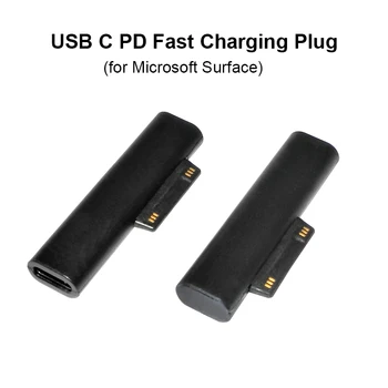 Tip C de sex Feminin Adaptor Convertor USB-C PD Încărcare Rapidă Plug Connector pentru Microsoft Surface Pro 3 4 5 6 Du-te pentru Cartea de Suprafață