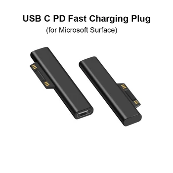 Tip C de sex Feminin Adaptor Convertor USB-C PD Încărcare Rapidă Plug Connector pentru Microsoft Surface Pro 3 4 5 6 Du-te pentru Cartea de Suprafață