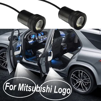Ușa de la mașină Logo LED-uri de Lumină Pentru Mitsubishi ASX GTO Demers am Mirage Lancer-EX Emblema Proiector Umbra de bun venit Lampa Auto 12V-styling