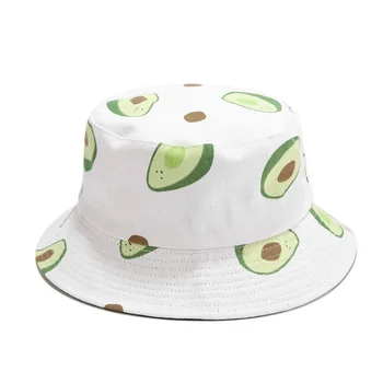 De Vară 2020 Avocado Pescar Pălărie Bărbați Femei Călătorie Panza Bob Palarie de Soare Fructe Găleată Pălărie de Bumbac Panama pescuit pălărie protector pălărie