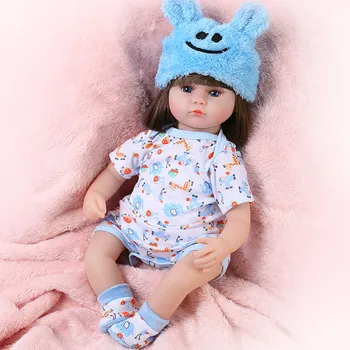 NOI 42CM Copil Papusa Reborn 17 Inch Realist realiste Nou-Născuți Păpușă Jucărie Pentru Fete Copilul cu Ochii Albaștri Renăscut Cadou