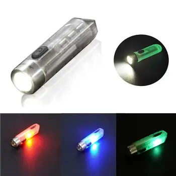 JETBEAM MINI-UNA 500lm EDC LED, Breloc Lanterna cu UV/Rosu/Verde RGB Lumină de Tip C Reîncărcabilă Mini Lanterna de Buzunar