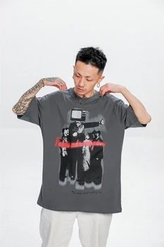 Barbati Tricou Harajuku Hip-Hop Model Imprimat din Bumbac Topuri Tricouri Streetwear Tricou 2021 Noi Csaual Liber Masculin T-shirt