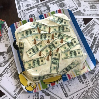 36 buc Comestibile Bani Napolitana Hârtie pentru Decorare Tort, dolari USD, GBP, Rupie, EUR Personalizate Napolitana Hârtie cupcke instrumente de decorare