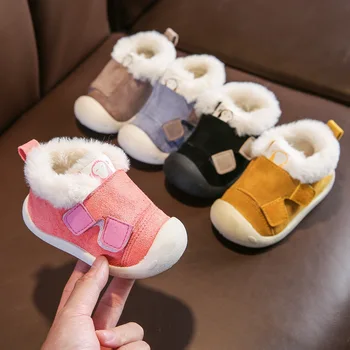 Infant Toddler Cizme Groase De Iarna De Pluș Copii Băieți Fete Cizme De Zăpadă În Aer Liber, Confortabil, Moale, Fund Non-Alunecare De Copil Pantofi Pentru Copii