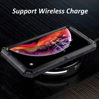 De lux Armura de Metal din Aluminiu rezistent la apa de Telefon Caz pentru iPhone XR X 6 6S 7 8 Plus XS Max rezistenta la Socuri Praf Grele Acoperi