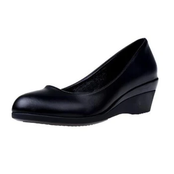 COVOYYAR 2019 Pană Femei Pantofi Negru 5cm Tocuri Înalte, Rochie de Munca de Birou Doamnă Pompe de Primavara Toamna Pantofi Casual Slip pe WHH177