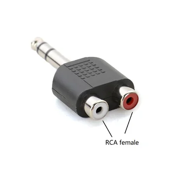 10buc/lot Audio Adaptor 6.35 mm 1/4