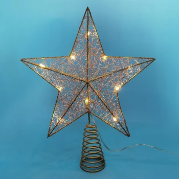 Pomul de crăciun LED Star bradului Baterii Coroana Decor Agățat Xmas Decor Ornament Topper