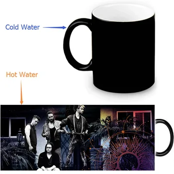 Personalizat Tokio Hotel Cafea Ceai Lapte Magic Cani de Căldură Sensibilă Schimbare de Culoare 350ml/12oz Cana