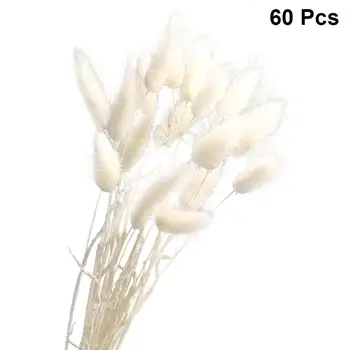 1 Buchet/60 Buc Decor Nunta Iarbă Uscată, Coada de Iepure Fân Natural de Plante, Flori Uscate pentru Fotografie Aranjament de Flori