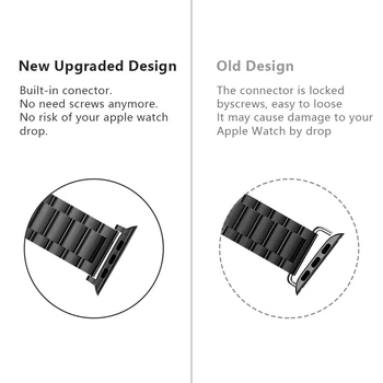 Din Otel inoxidabil Bratara pentru Bratara Apple Watch 44mm trupa Iwatch seria 5 4 3 2 1 accesorii de 38MM 40MM 42MM curea curea