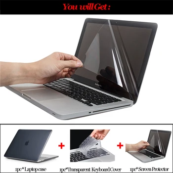 Mat Cazul Laptop Pentru Apple MacBook Air Retina Pro 11 12 13 15 inch , Capac Pentru MacBook 13.3 15.4 inch Touch Bar Înveliș protector
