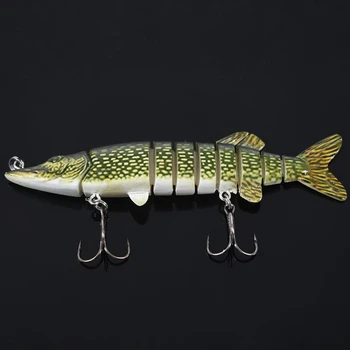 Hot AD-5 inch/ 12, 5cm 20g viu realist de pescuit nada multi articulat 8-segement Pike Muskie Swimbait Crankbait greu de pește