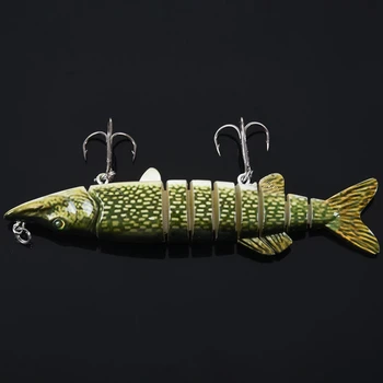 Hot AD-5 inch/ 12, 5cm 20g viu realist de pescuit nada multi articulat 8-segement Pike Muskie Swimbait Crankbait greu de pește