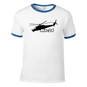 Livrare gratuita Elicopter MI 24 clasice armata de Imprimare T-shirt bumbac O-guler barbati Raglan mâneci pentru bărbați T-shirt en-gros