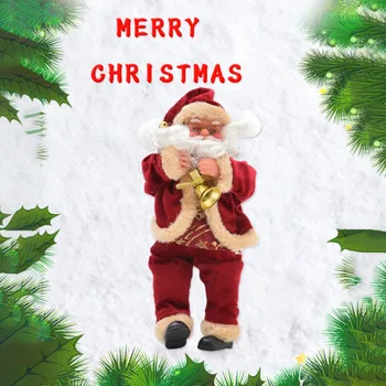 25cm Mos Craciun, care Sta Casa Papusa Cadou de Crăciun Jucării Flanel Fereastra Birou Decoratiuni de Craciun Cadou de Crăciun
