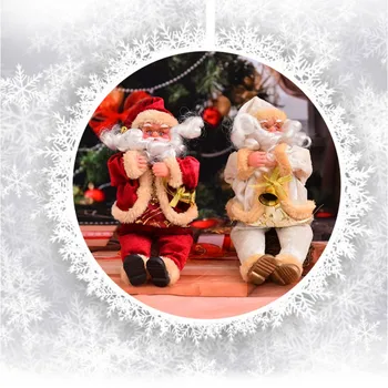 25cm Mos Craciun, care Sta Casa Papusa Cadou de Crăciun Jucării Flanel Fereastra Birou Decoratiuni de Craciun Cadou de Crăciun