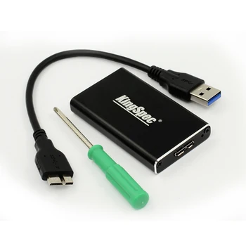 MSATA negru mini SSD Cabina de Adaptor de black Metal Cazul Hard Disk usb 3.0 portabble pentru mSATA de 60GB de 128GB, 256GB 512GB 1TB