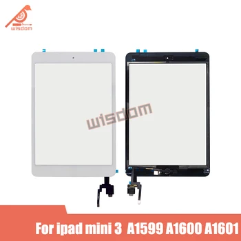 Complet nou touch screen Pentru iPad Mini 3 Sticla Touch Screen Digitizer Butonul Home Cu IC Conector Pentru iPad mini3 A1599 A1600 A1601