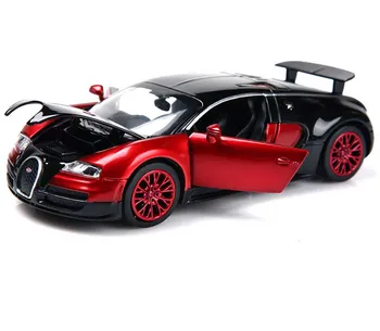 1:32 Scară Bugatti Veyron coches jugetes turnat sub presiune Model de Masina autos o escala Trage Înapoi Mașinile de Jucărie oyuncak araba Jucarii Copii Cadouri
