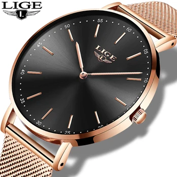 Relogio Feminino 2021 LIGE Simplu Ultra subțire pentru Femei Ceasuri de Top de Brand de Lux Doamnelor Ceas de mana Casual Grilă din Oțel Cuarț Ceas