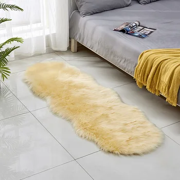 Imitație de lână covor de decorare dormitor noptieră covor covor camera de zi neregulate covor de pluș modern minimalist
