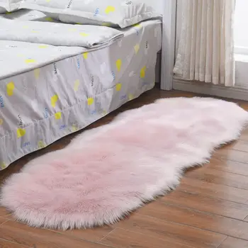 Imitație de lână covor de decorare dormitor noptieră covor covor camera de zi neregulate covor de pluș modern minimalist