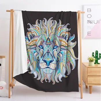 Populare Boem drăguț Leu export Suplimentar de dimensiuni mari și mici pătură tapiserie de dormit pătură flanel moale gol lenjerie de pat