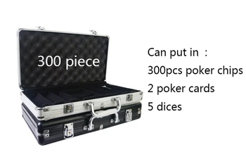 Casino Chips-uri de Caz Capacitatea Valiza Texas Poker Chips-uri de Înaltă Calitate din Aluminiu Argintiu Negru Valiza Cutie se Pot Pune 100-500pcs Chips-uri