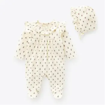 Copil nou-născut Fată Haine din Bumbac Toamna Drăguț cu mâneci Lungi Copil Haine Copii Salopeta Romper Suit 2020 Salopetă pentru Copii