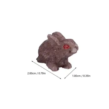 10buc Miniatură Rășină Mici de Iepure Bunny Figurina Micro Peisaj Decor