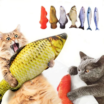 3D Formă de Pește Jucărie Interactiv Cadouri Pește Catnip Jucării Pisica de Încărcare USB Umplute Perna de Simulare Joc de Pește Jucărie Pentru animale de Companie PPT912