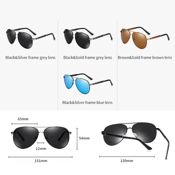 Noul Brand Bărbați ochelari de Soare Polarizat Ochelari de Conducere UV400 Pilot ochelari de Soare Metal Vintage Polarizate gafas de sol hombre Transport Gratuit