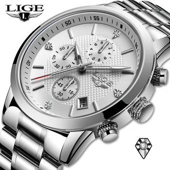 2021 LIGE Bărbați Ceasuri de Lux de Top de Brand Sport Cuarț Ceas Barbati Cronograf rezistent la apa Încheietura Ceas Bărbat din Oțel Inoxidabil Data Ceas