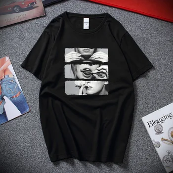 Noi Vara Harajuku Barbati tricou Rola Linge Fum de Moda T-shirt Street wear Hip Hop Tricouri de Bumbac Mâneci Scurte Tricou Unisex