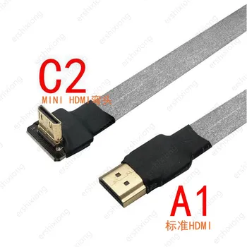 Noi Anti-interferențe Cablu HDMI Ultralight FPV HDMI de sex Masculin a Mini/Micro HDMI de sex Feminin FPC 10 cm, 20cm, 30cm, 50cm pentru GH4 GoPro BMPCC