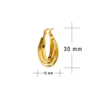 Culoare de aur din oțel Inoxidabil hoop Cercei pentru femei Doamnelor cadouri formă Nouă de moda en-gros de oțel Bijuterii Ureche 2020 FIERBINTE