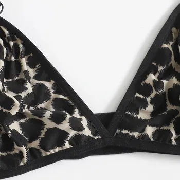 25# de Lenjerie Sexy de Leopard de Imprimare G-string Tanga Lenjerie de corp Pijamale G-string Sutien Erotic Dantelă Lenjerie Sexy Babydoll Sleepwear