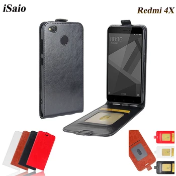 Vertical Flip Cover pentru Xiaomi Redmi 4X Caz din Piele PU Caz Telefon Xiami Xiomi Redmi 4X 5.0