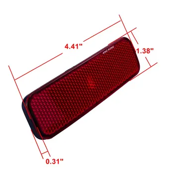ANGRONG 2x Obiectiv Roșu OEM Bara Spate Reflector Pentru Ford Transit Van+ Nici un Bec