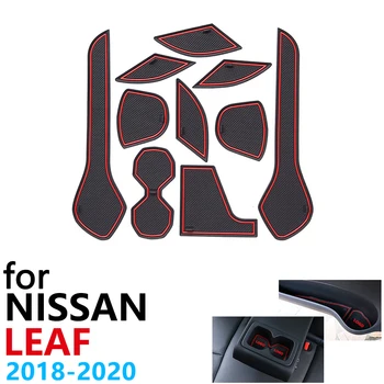 Anti-Alunecare de Cauciuc, Cupa de Perna Ușa Groove Mat pentru Nissan Leaf ZE1 2018 2019 2020 10buc Accesorii Autocolante Auto mat pentru telefon