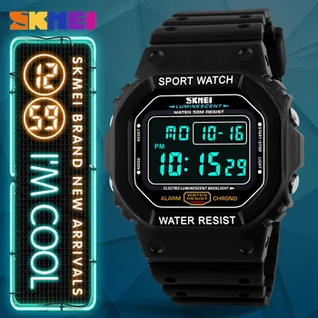 SKMEI 1134 Bărbați Digital Ceas Sport Fashion Militar în aer liber Ceasuri de Alarmă Ceas Cronograf Rezistent la Apa Ceasuri de mana