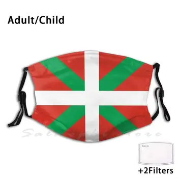 Baskische Flagge Adult Copii Anti-Praf, Filtru Diy Masca Bască Euskal Herriao Euskadi Alava Biscaya Guipuzcoa Araba Bizkaia