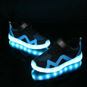 2018 Băieții de Încărcare USB Copilul a Dus Pantofi Cu Lumina Copiii Luminos Adidași 7 Culori pentru Copii Stralucitoare Pantofi fete enfant Pantofi