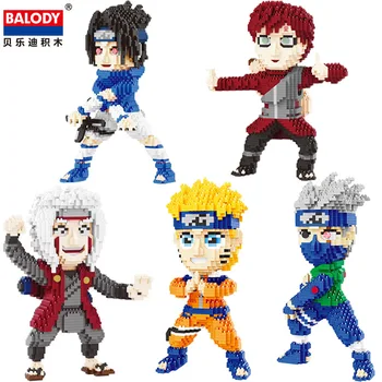 Anime-ul japonez cifre Balody Naruto Sasuke brickheadz Film blocuri de jucărie de învățământ Pentru Copii Cadouri